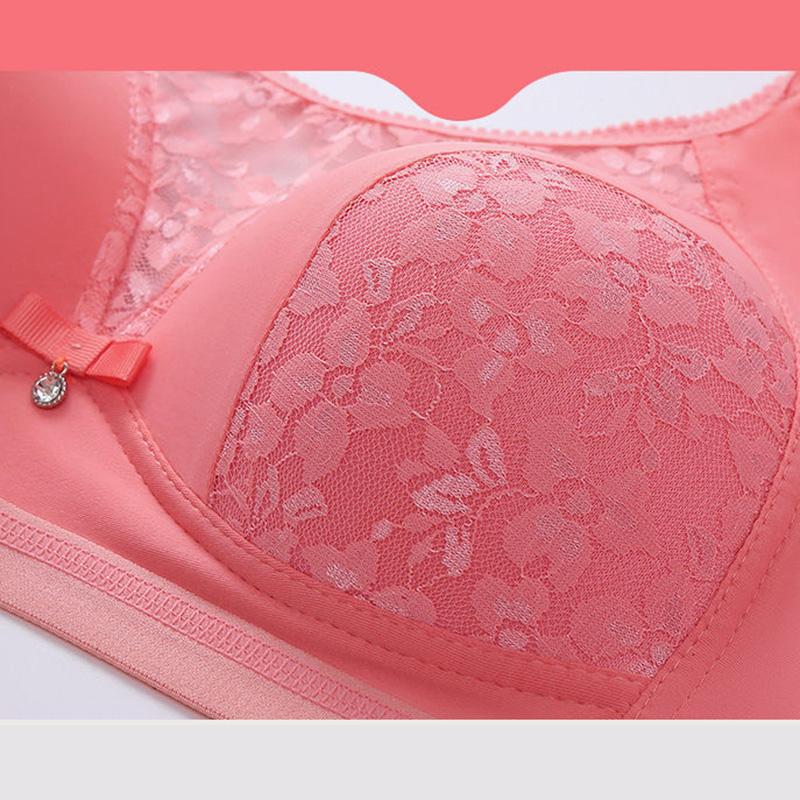 Gázová výšivka Sexy dámské spodní prádlo Tenké tření prsou Bezdrátové Shromažďování Proti poklesu Sbírka Pomocné mléko Pohodlná podprsenka Horkosladká Jednoduchá ležérní