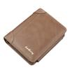 Men Pu Genuine Leather Short Wallet With Zipper Coin Pocket Vintage Big Capacity Male Short Money Purse Card Mount New