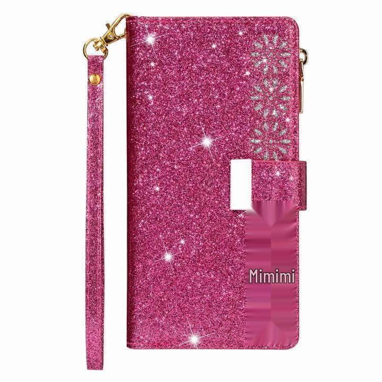 Redmi Note 9 Pro/K30/8A Leather Wallet Case with Laser Engraved Nine Card Slots