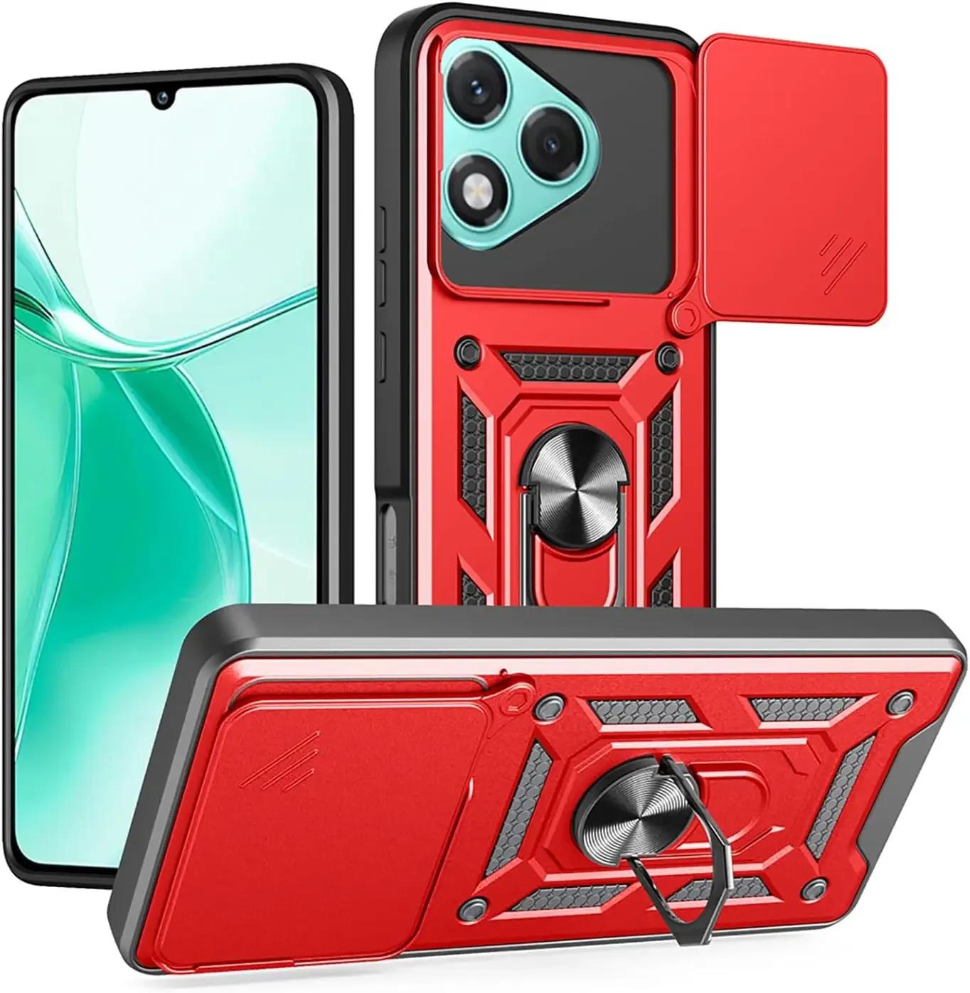 

Задний чехол с защитой объектива-слайдера для Honor 400 Pro Honor400, магнитный держатель-кольцо, крышка камеры для Huawei Honor 400Pro Lite for honor 400 pro красный