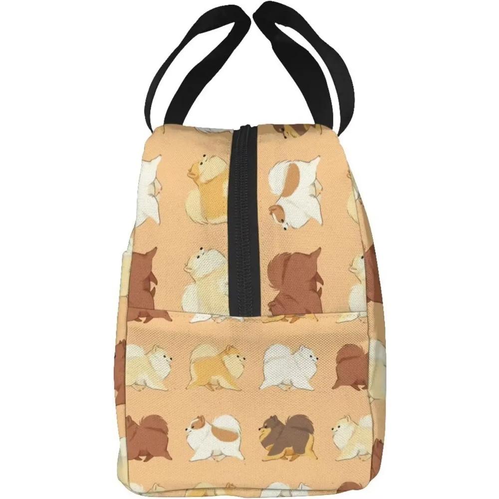 Chodzący Szpic Pomorski Izolowana Przenośna Torba Termiczna na Lunch ?Wielokolorowa Torba Termiczna Chłodząca na Lunch Lunchbox na Wędrówki Plażę Piknik