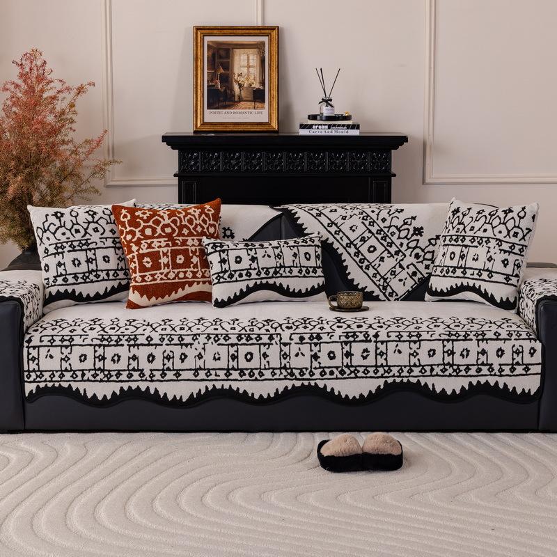 Light Luxury High-End Sofa Towel, A Whole Cover  New Four-Season Universal Non-Slip Leather Sofa Cushion, Seat Cushion