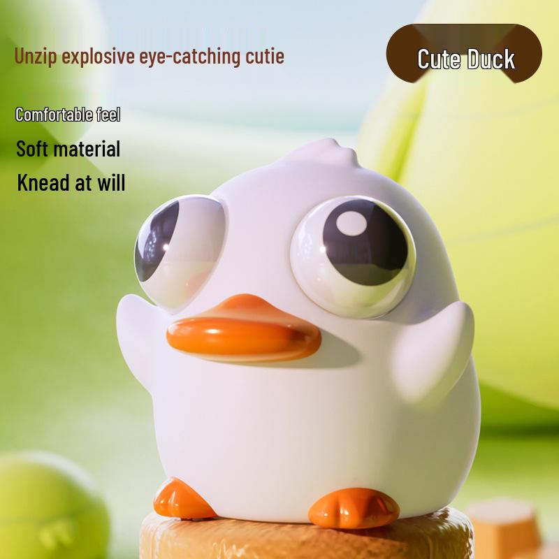 Penguin Exploding Egg Squeeze Toy - Cute Bubble-Blowing Stress Relief Gift for Kids