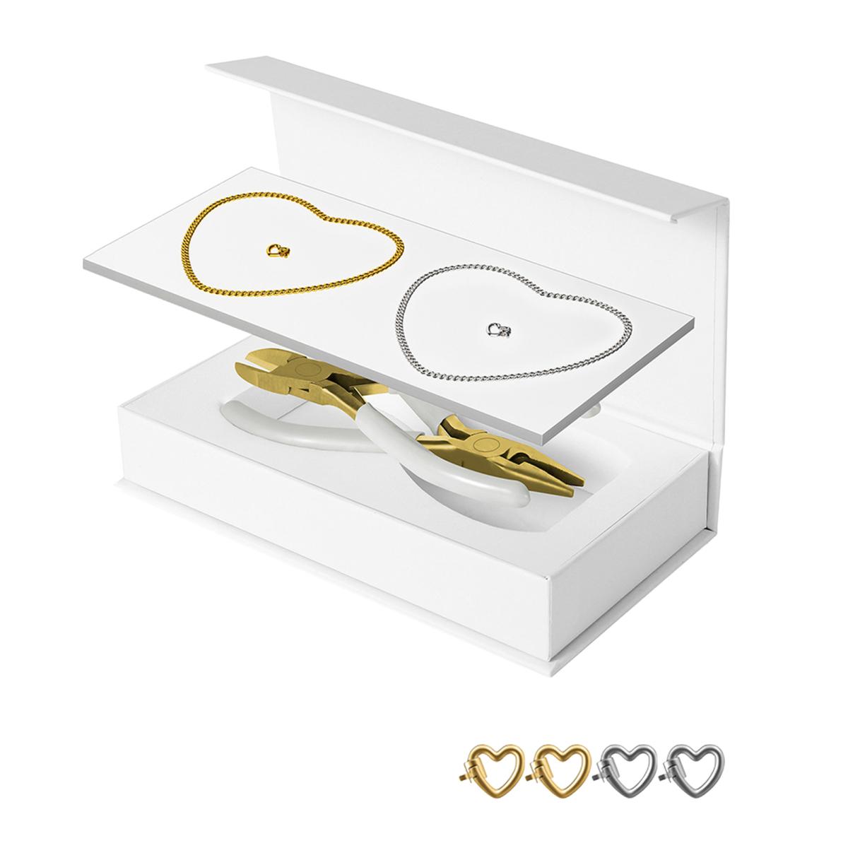 

1 комплект постоянного браслета включает в себя 2 браслета 4 сердечка-пуговицы 2 плоскогубца Forever Jewelry Making Tools DIY Crafting Project Помолвочный подарок E