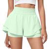 Hohe zweiseitige Sportshorts für Damen Dehnbarer elastischer Bund Leichte Laufshorts Trainings-Yoga-Skorts
