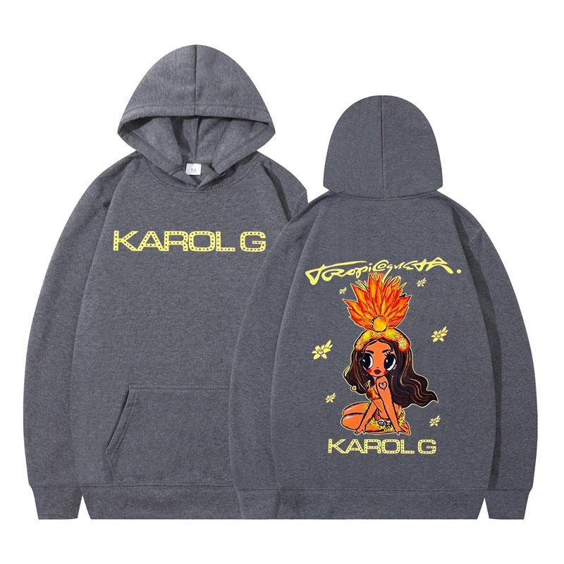 Karol G Tropicoqueta 2025 Hot Sale Album Hoodie Men's Women Fashion Sweatshirts Autumn Winter Long Sleeves Casual Tracksuit Tops