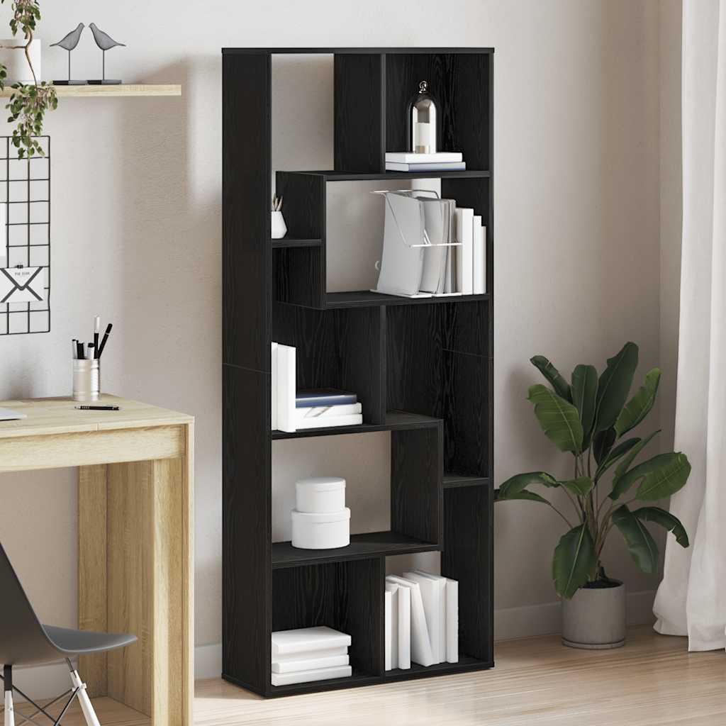 Bookshelf Black Oak Look 67 x 24 x 161 cm Engineered Wood