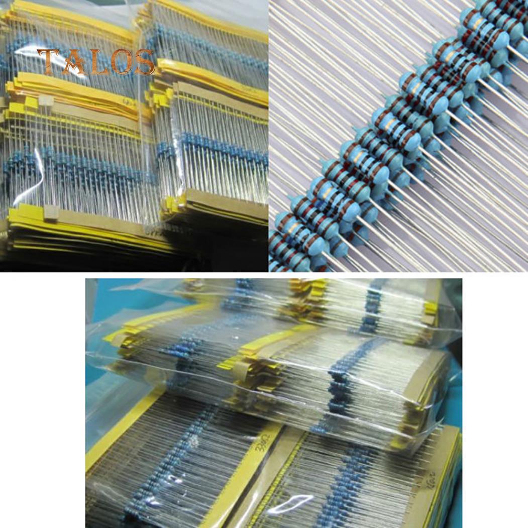 

300 Шт 1/4W 1% металеві плівки резистори 30 Значення Опір асортимент Комплект Комплект електроніки