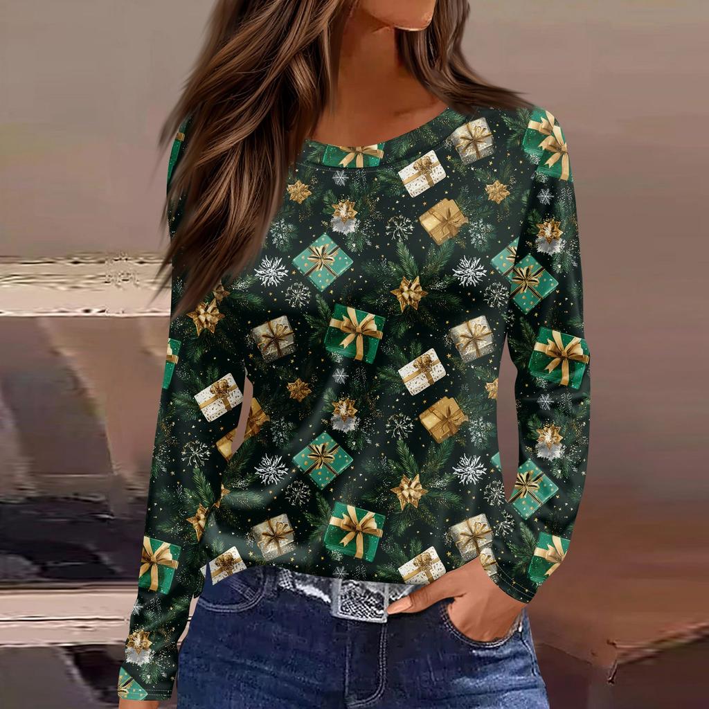 Womens's Fashion Casual Halloween Print V-neck Mid Length Pocket 3/4 Sleeve Top