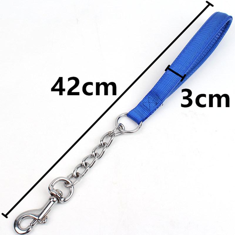 Dog Leash Stainless Steel Short Dog Leashs Chew Proof Leashes for Large Dogs Walking Traction Rope Nylon Dogs Chain Pet Products