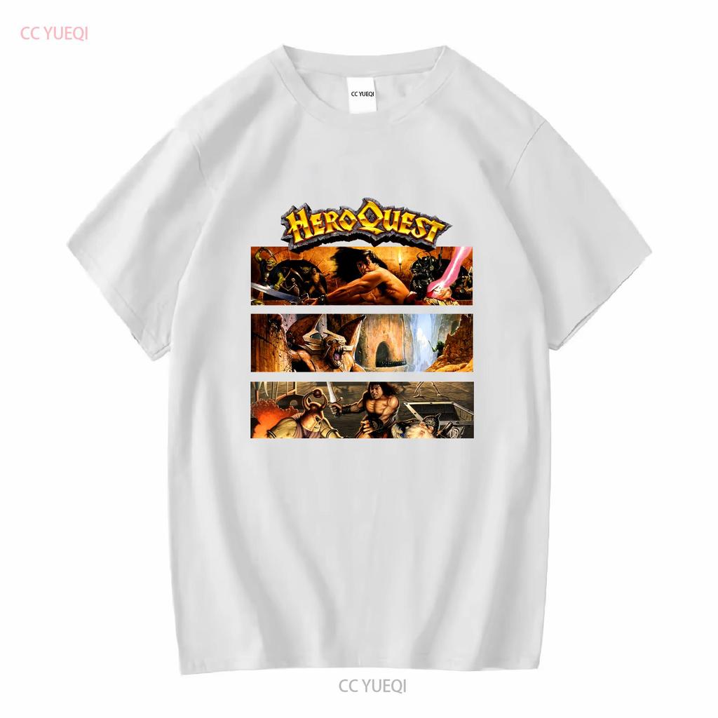 Heroquest T-Shirt vintage schwarz für Unisex lange oder kurze Ärmel vintage gewaschenes Oberteil für den Alltag Designer-Kleidung