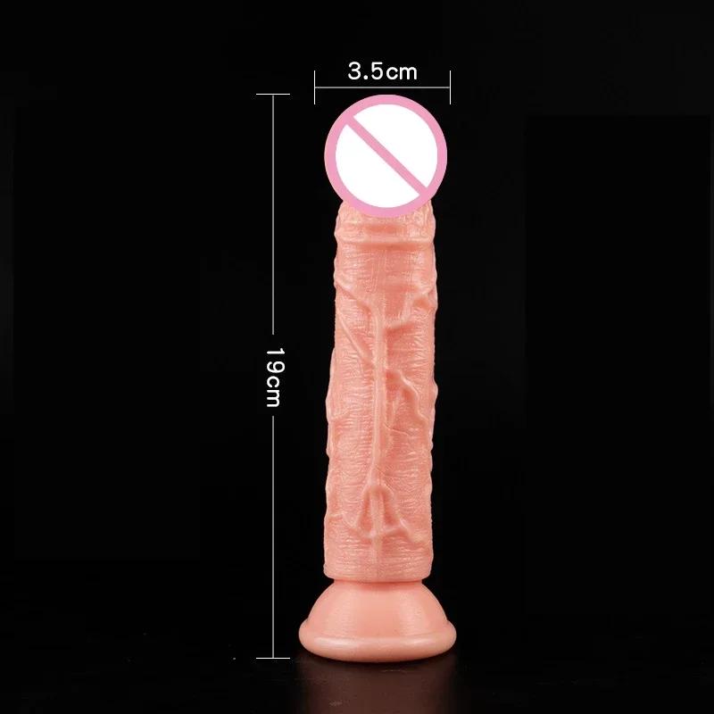 Realistic Transparent Dildo/Flesh Color Dildo Suction Cup Jelly Penis 7 Size Female Masturbator Soft Big Dick Lesbian Sex Toys