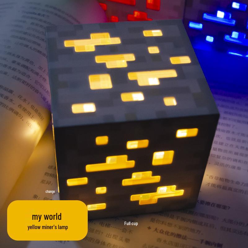 Diamond Ore Lamp - Color-Changing Minecraft Torch & Potion Bottle Night Light Gift