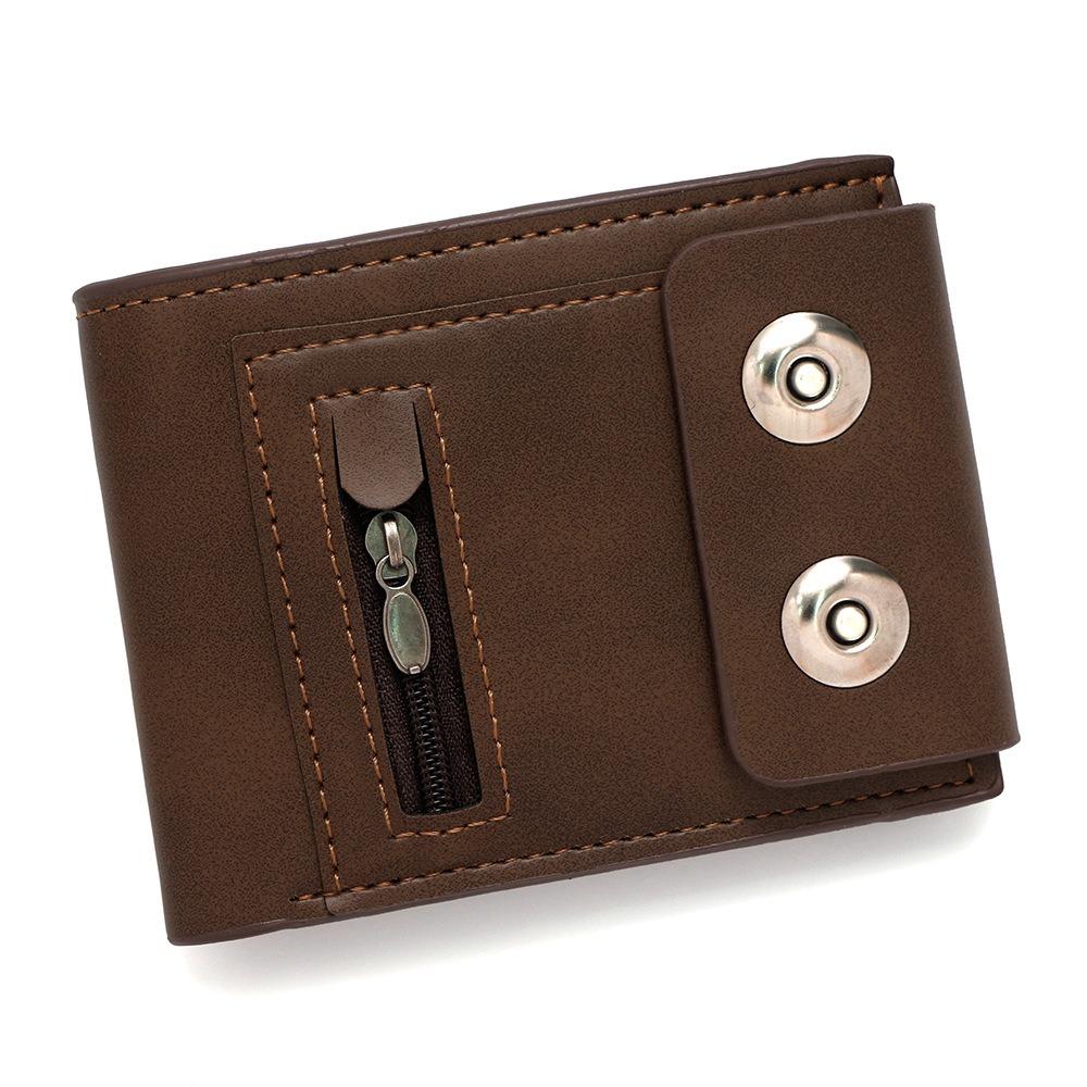 Magnetic Buckle Men's Wallet Anti-Theft Credit Card Holder Casual Short Card Bag  Daily Use