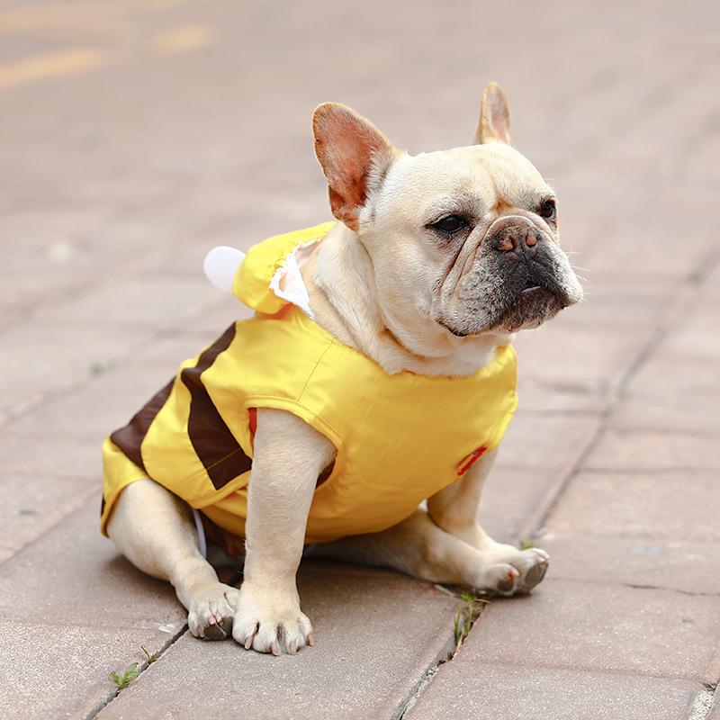 Dog Raincoat With Hood Summer Thin Sleeveless Dog Raincoat Breathable And Light French Bulldog Raincoat For Small And Medium Dog