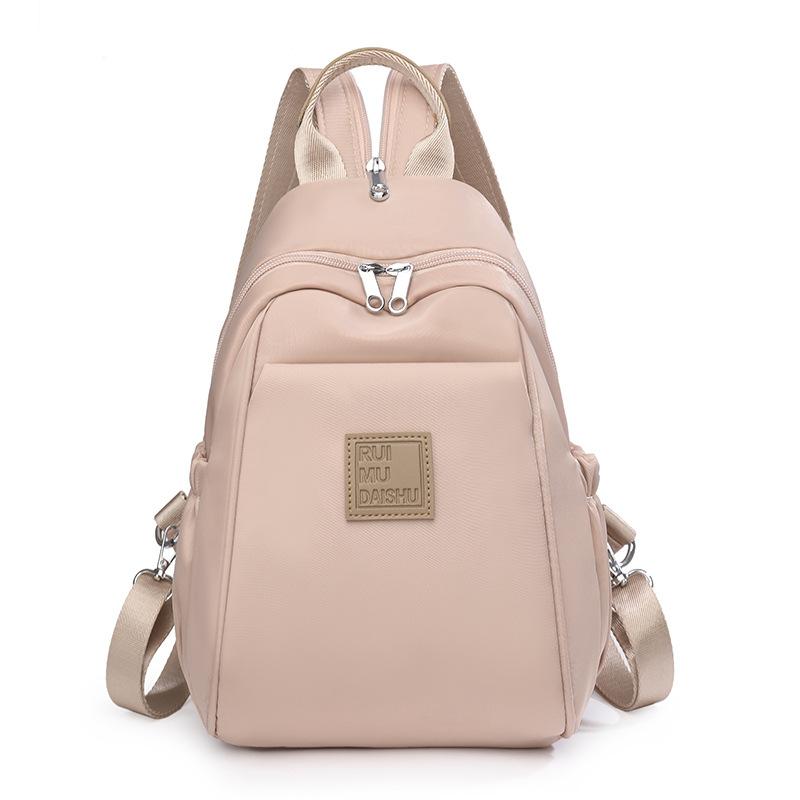 

Large Capacity Shoulder Bag Outdoor Chest Bag Oxford Cloth Crossbody Bag Women s Travel Backpack абрикосовий