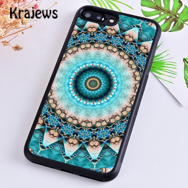 Krajews Mandala Flower Back Phone Case Cover For iPhone 17 Air 16 15 14 Plus 12 13 Pro Max Coque Shell Fundas