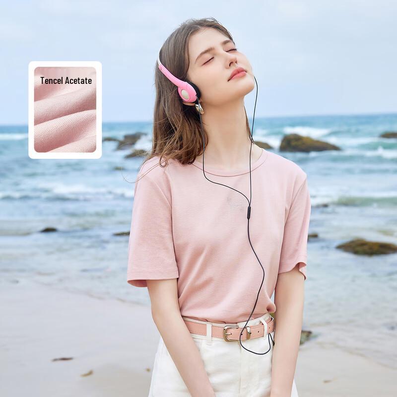 

Qiushui Yiren Women s Petite Round Neck Casual T-Shirt L