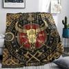 Viking animal snake Print Flannel Blanket High quality Comfortable for All Seasons Home Decor Warmth and Comfort Perfect for Christmas Gifts