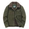 Jackets Padded Warm Loose Parka Coat Corduroy Short Jacket Man Solid Zip Windbreaker Winter Men's Loose