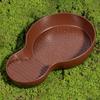 Reptile Bathing Pool Tortoise Food And Water Feeder Bowl with Ramp Reptile Feeding Dish Aquarium Ornament for Gecko Snake Turtle Bearded Dragon Lizard
