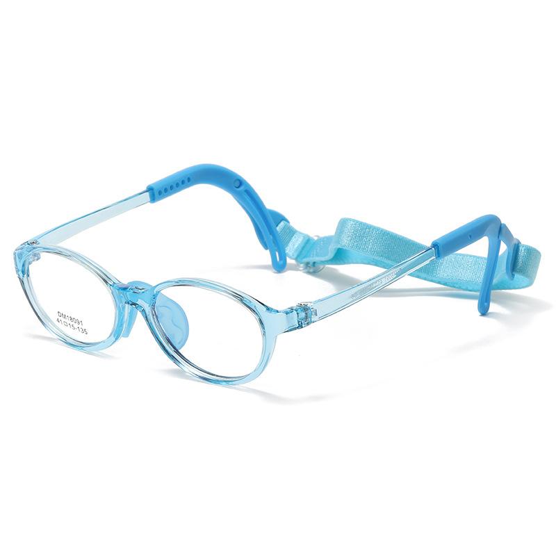 Nuevas gafas para niños y niñas, montura TR90 de moda, montura ovalada de silicona suave