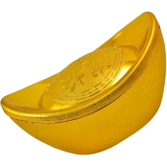 1 шт. Слиток-украшение Фэн-шуй Юань Бао Удача в богатстве Слиток Юань Бао Слиток богатства Китайский Юань Бао Украшения на удачу Китайский слиток Игрушка Фэн-шуй 14.5x8cm