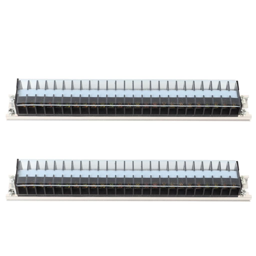 2PCS 660V 15A Wire Barrier Block Rail Type Wiring Terminal Bar Universal for Distribution System