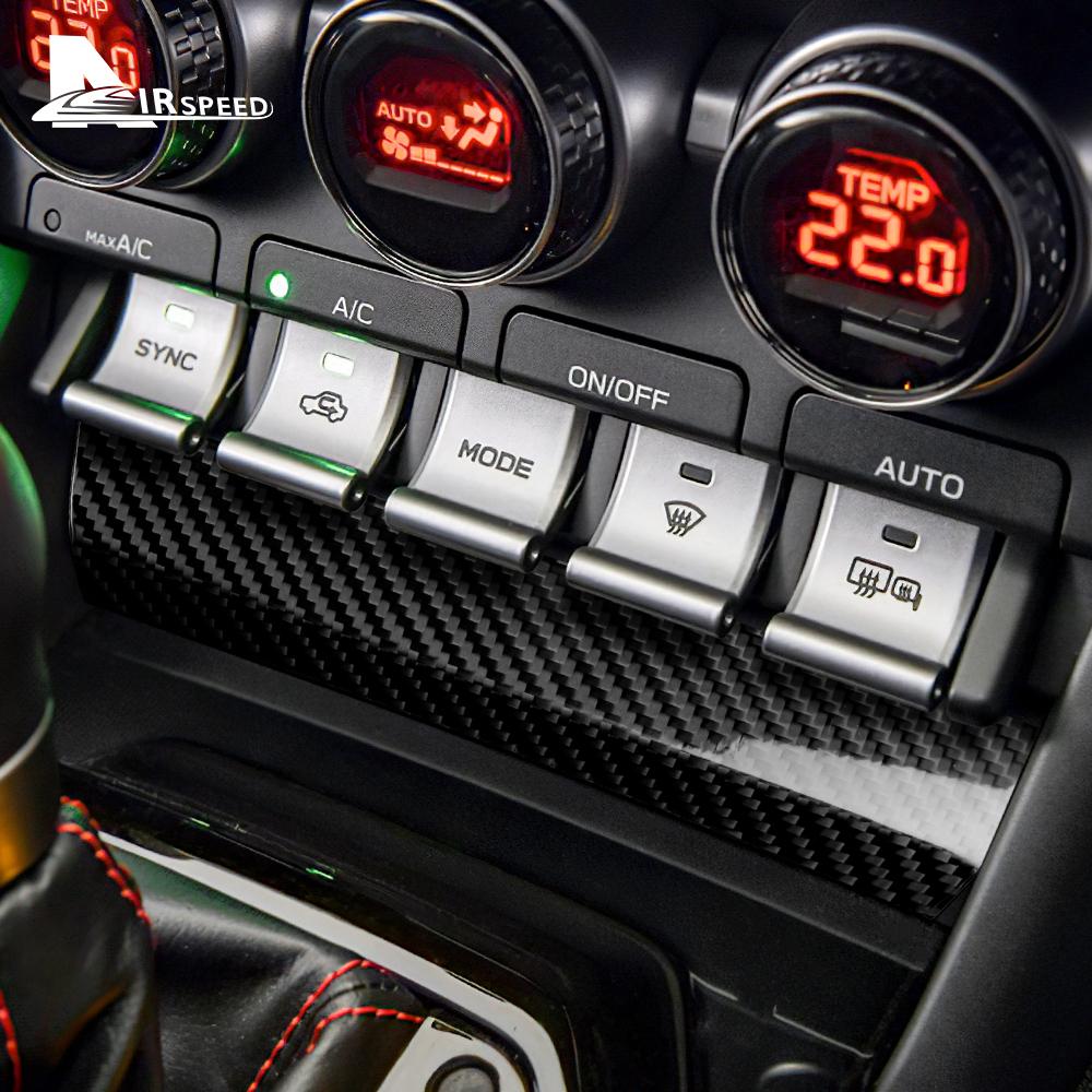 Real Hard Carbon Fiber Stickers For Subaru BRZ Toyota GR86 2025 2025 2025 2025 Air Conditioner Button Interior LHD RHD Cover