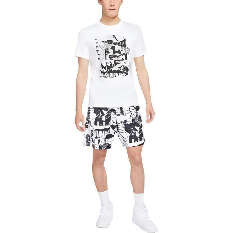 Nike Sports Life Collection T Shirts Men's White Crew Neck Moderate Straight Fit DA9880-100