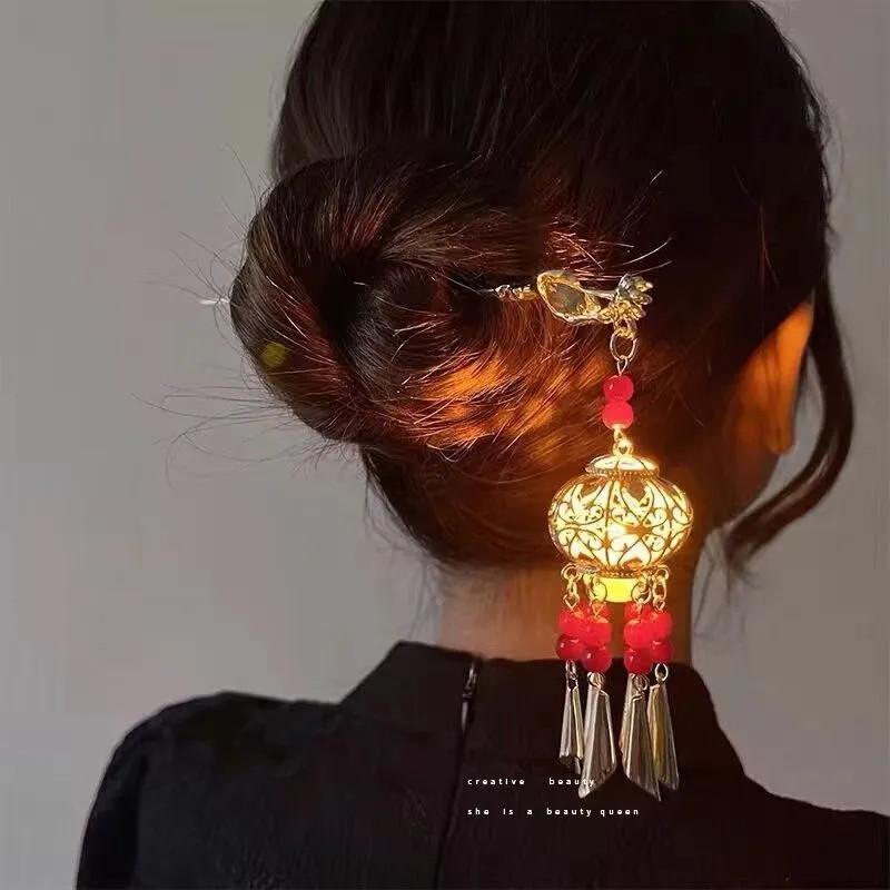 Ancient  Tassel Hairpin Hanfu Headwear Hairpin Step Shaking Tassel Ancient Costume Hairpin Performance Hair Accessory Hairpin