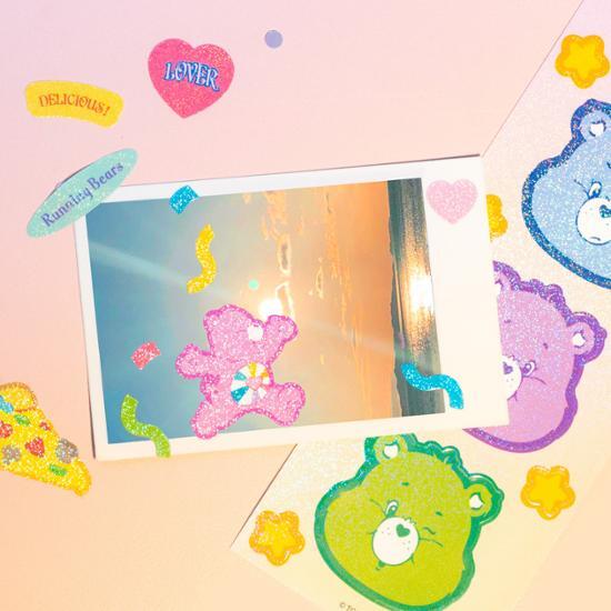 Autocolant Luca Lab Care Bear Seal Set 9 tipuri de genți cu fermoar, o expresie populară în Coreea