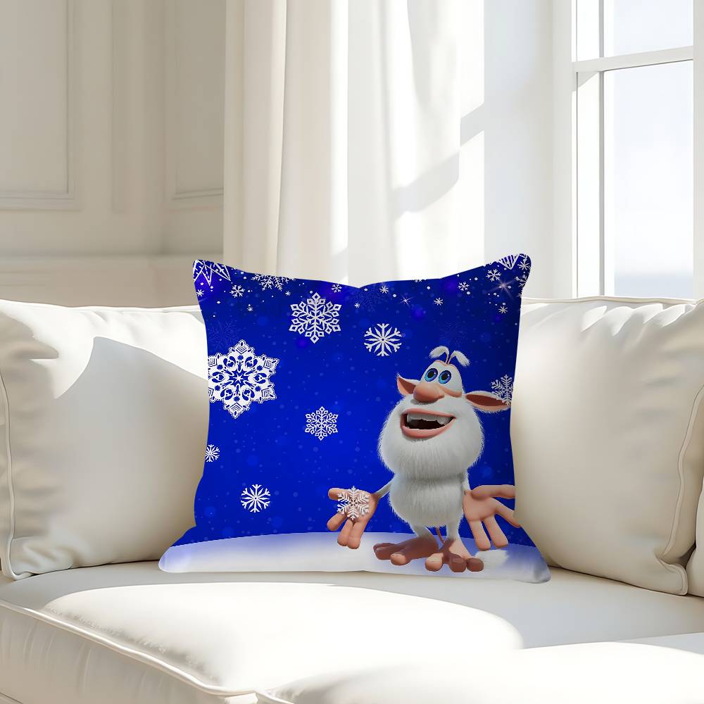 Cute Cartoon B-Booba Pillow Case Removable Washable Cushion Cover – All-Season Soft Linen