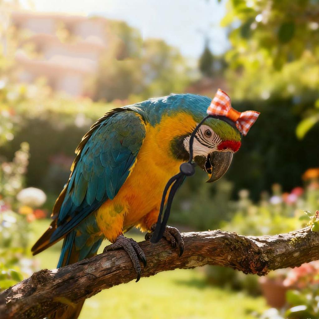Miaodi Cute Bow Headdress for Pet Birds, Small Pet Decor Bird Supplies