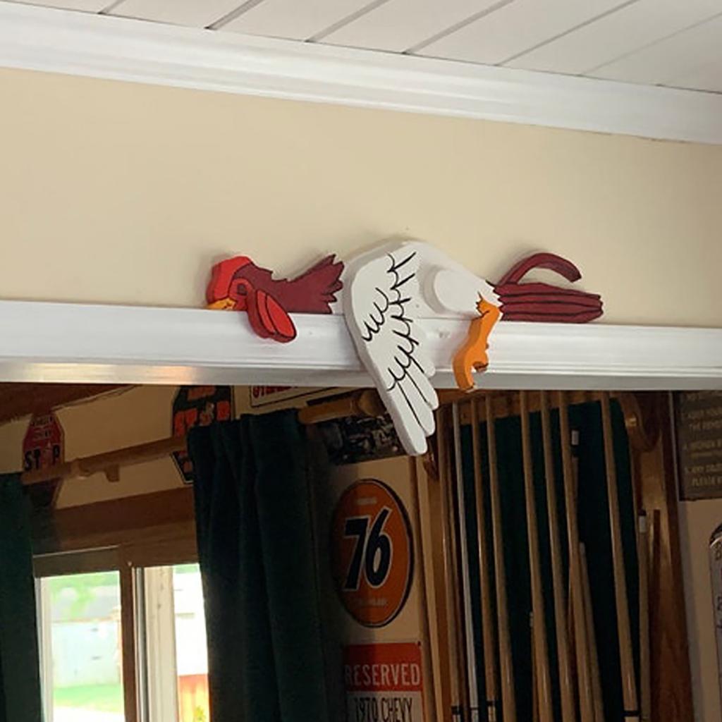 Chicken Ornament Rustic Patio Fence Decoration Door Frame Craft Ornament