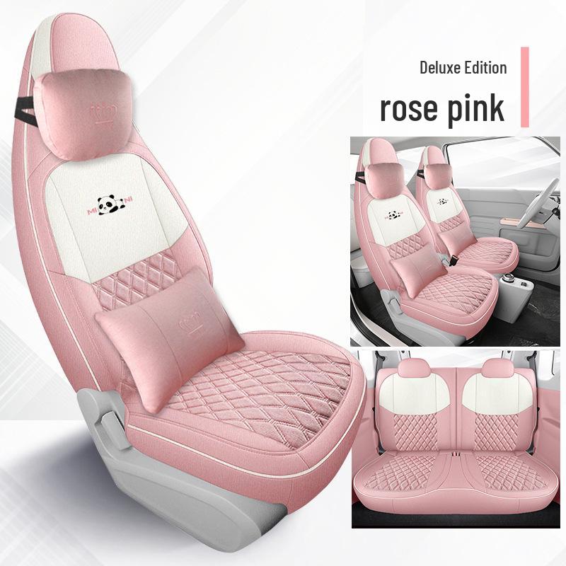 Panda Mini Cute Girl Car Seat Cover - Universal Full Coverage, All Seasons