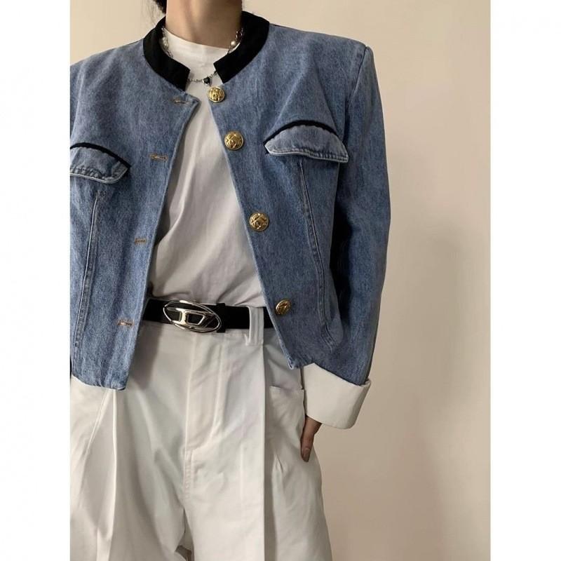 Modern Womens Black Denim Pants With Sleek Minimalist Design And Belt