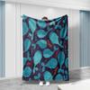 Cozy Ocean-Themed Flannel Blanket with Whales and Fish - Soft, Breathable Polyester, All-Season Use, Perfect Gift for Family and