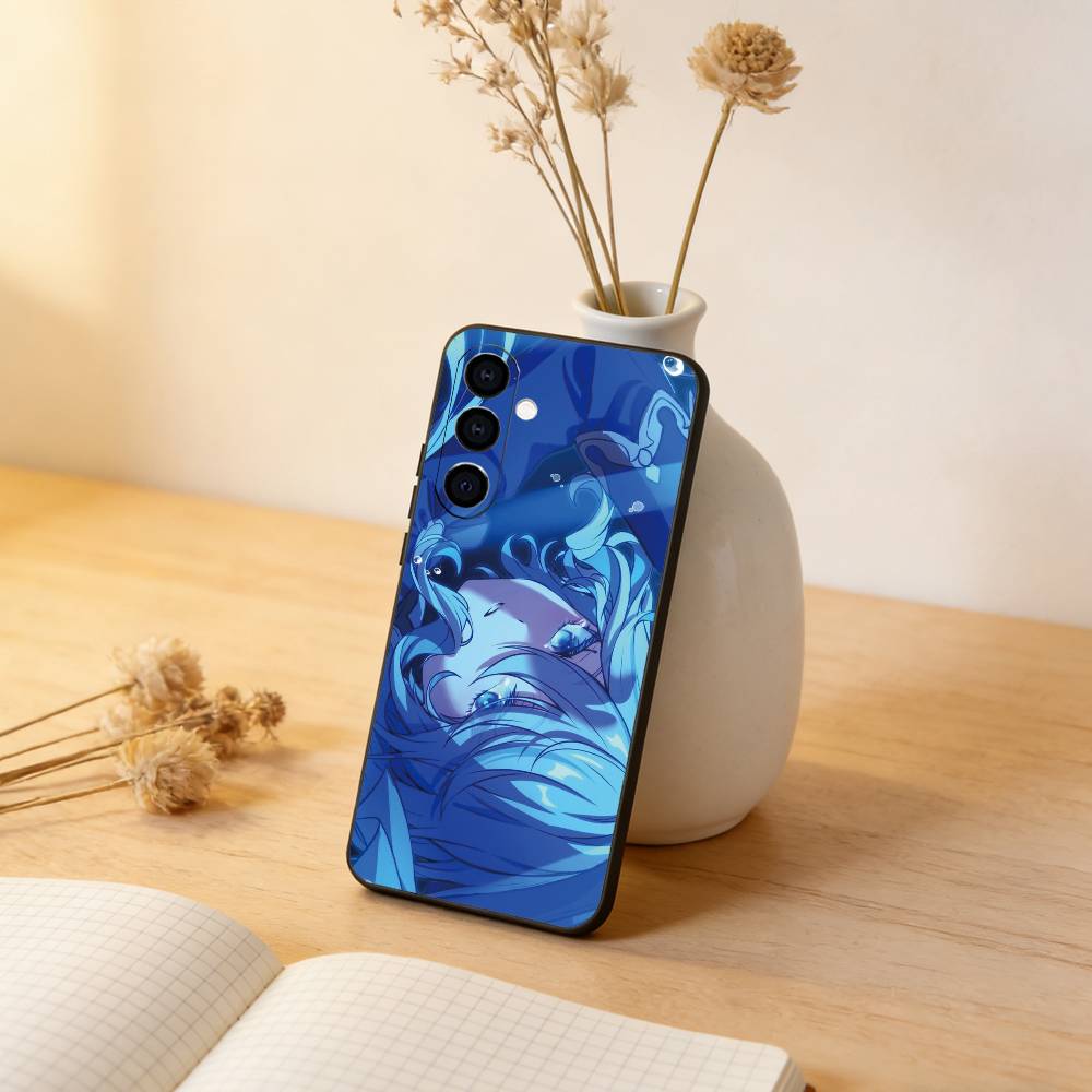 

Genshin Impact Furina Phone Case Black Silicone Soft For Samsung Galaxy A73,A72,A71,A70,A53,A52,A51 Samsung a21s