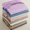 Blind Box Bed Sheet,Available Sizes,Random Color,Solid Color Washed Cotton Single Bed Sheet Non-Slip Bed Cover