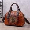Vintage Chinesischer Stil Schulter-Crossbody-Taschen für Damen Prägedruck-Tote-Bags Große Kapazität Mehrere Taschen Weiche Handtaschen