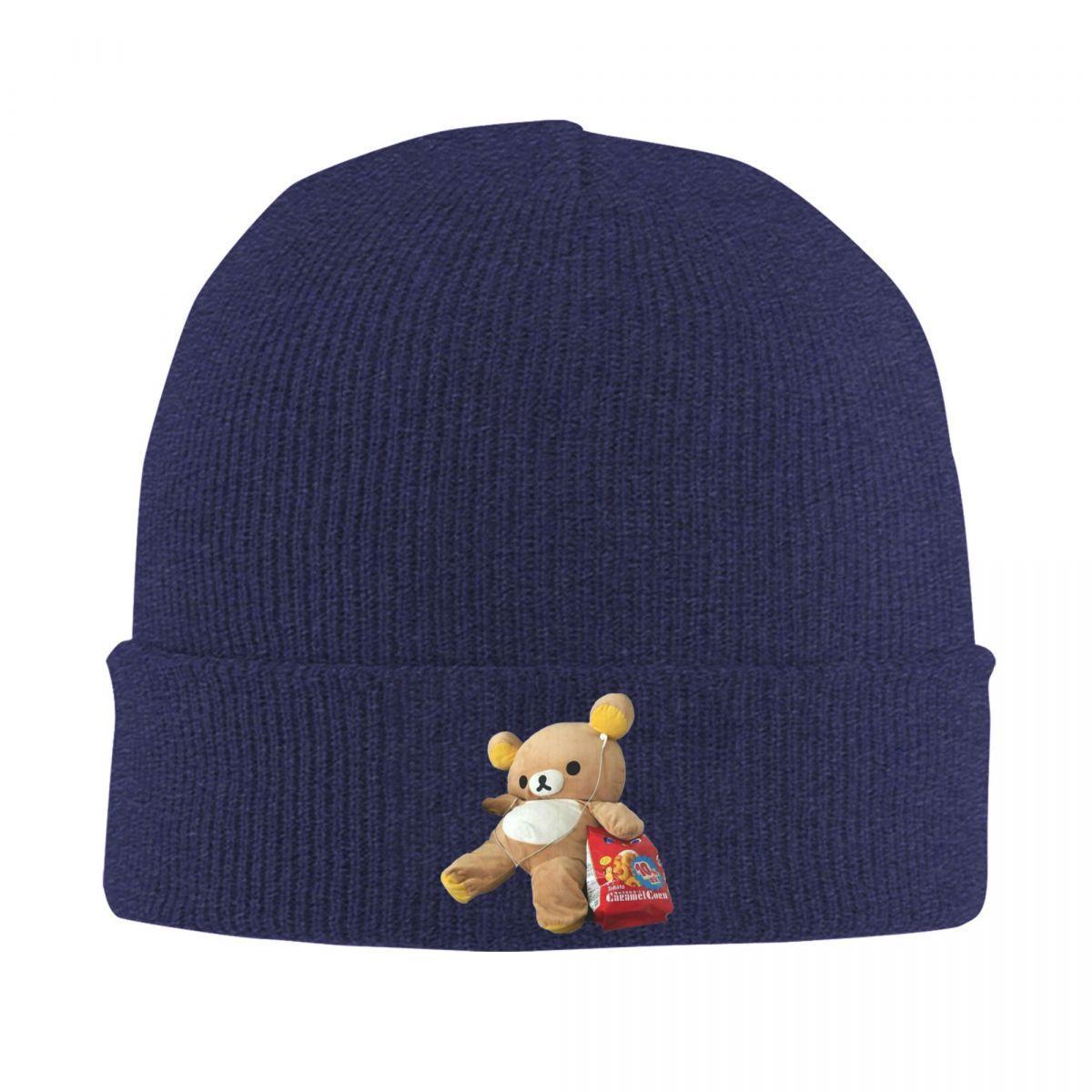 

Rilakkuma Plush Headphones And Chips Bonnet Hats Beanie Hats Design Knit Hat Winter Trendy Men Women Kpop Warm Cap