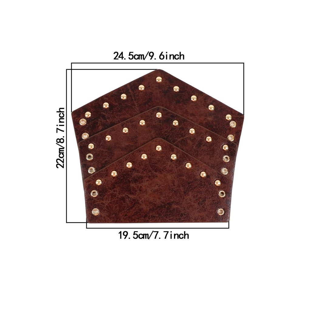 1 Pair Unisex Medieval Leather Arm Gauntlet Wristband Buckle Bracers Halloween Cosplay Costume Accessory for Theme Party