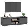 814316 vidaXL TV Cabinet Grey 140x35x40 Cm Solid Pine Wood