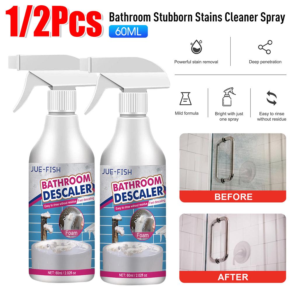 Bathroom Descaling Spray Powerful Remove Stubborn Stains Shower Head Rust Removal Bathtubs Dirt Cleaning Toilet Cleaner Spray
