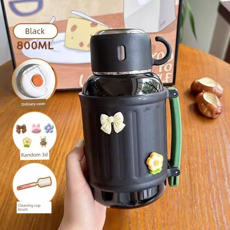 Large-Capacity Thermos Cup 2025 New Model for Male and Female Students, High-Looking 316 Stainless Steel Outdoor Portable Tea-Making Kettle