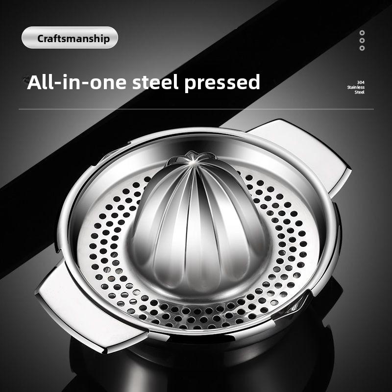 

Stainless Steel Lemon/Orange Manual Juicer, Small Portable Manual Squeeze Artifact светло-серый