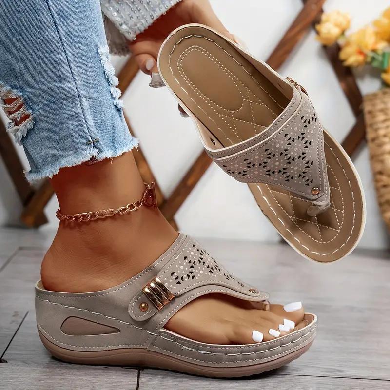 Fashion Women Slippers Fashion Wedge Sandals Open Toe Slip On Platform Slippers Summer New Flip Flops Casual Designer Shoes Slides Women