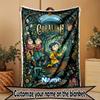 Custom Name Personalized Coraline Print Blanket, Home Decor, Bedroom, Sofa, Camping, Couch, Gifts for Birthday Christmas