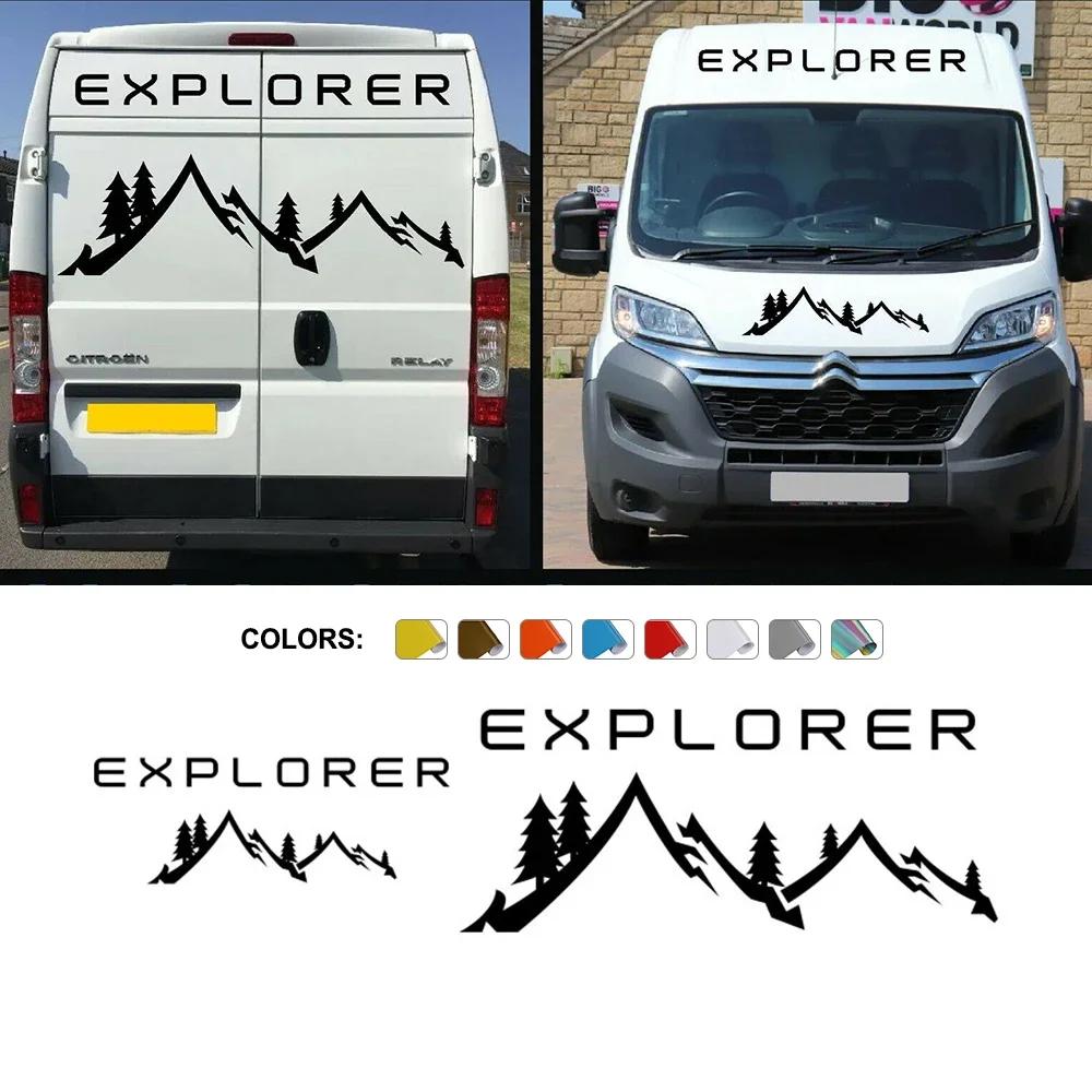 Autoaufkleber Berge Wohnmobil Grafiken Vinyl-Abziehbilder für Fiat Ducato Peugeot Boxer Citroen Jumper Camper Van Tuning Zubehör